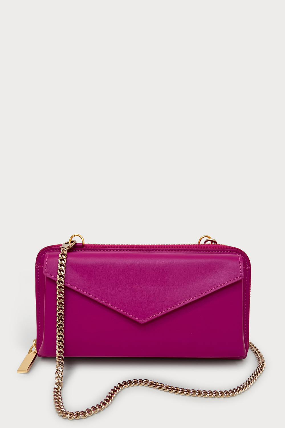 Mel Boteri | 'Himani' Wallet Clutch Bag With Detachable Cross-Body Strap | orchidea leather | Front View